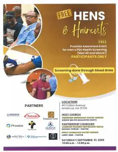 Hens and Haircuts Free Prostate Awareness Event Sep 27 2025 2