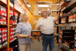 Debbie and Bob Mulford at The Shoe Box.